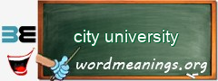 WordMeaning blackboard for city university